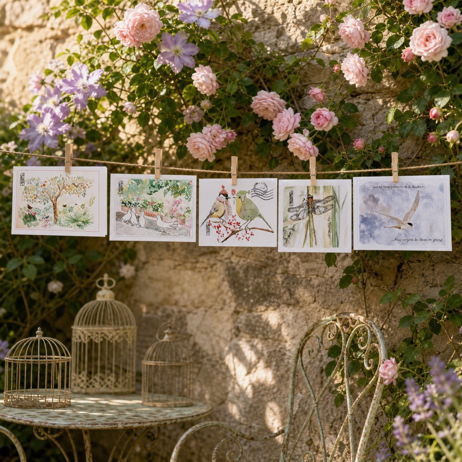 Mise en scène de la collection Le jardin des jours heureux