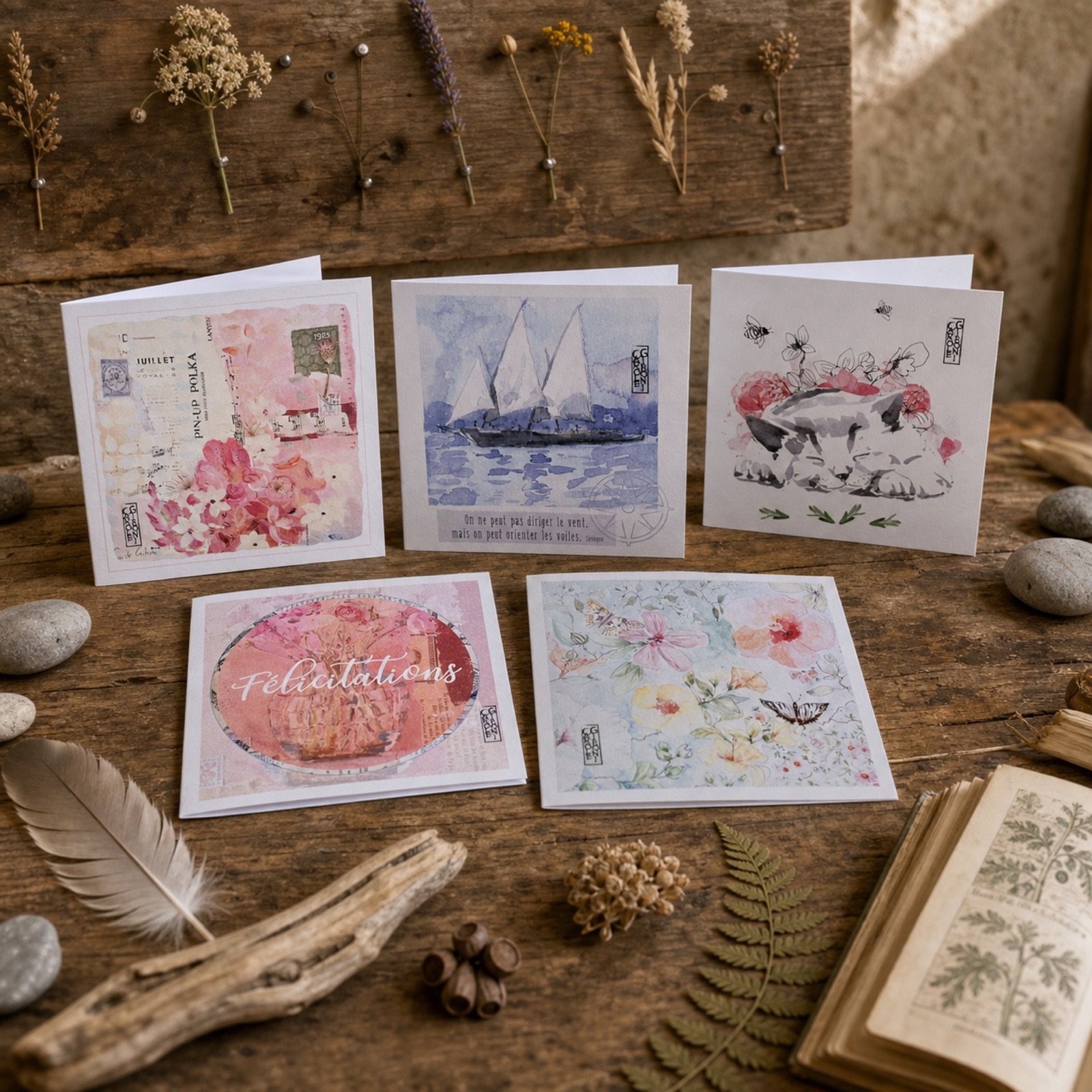 Mise en scène de la collection Petits bonheurs sauvages